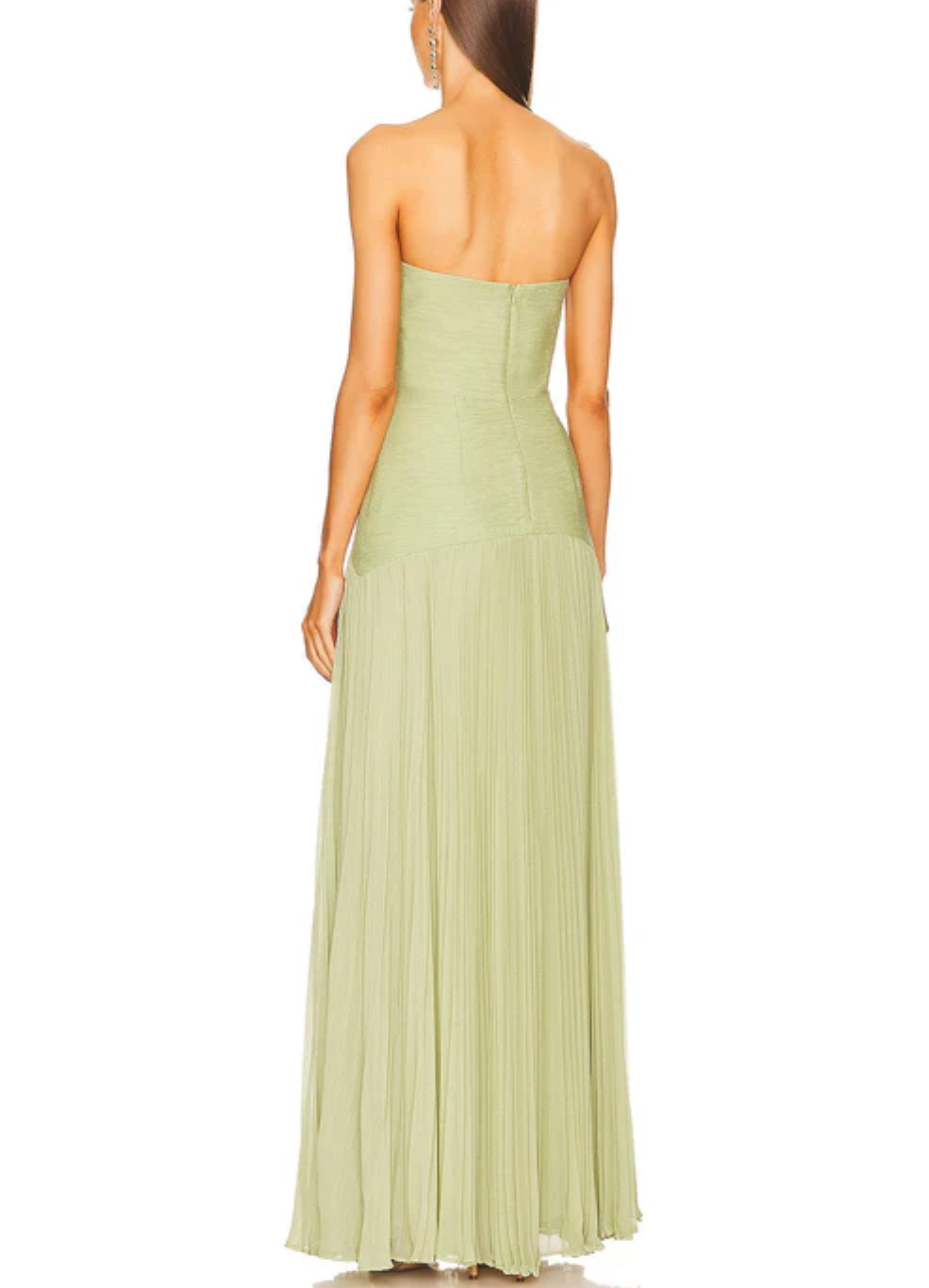 Willow | Strapless Pleated Maxi Dress