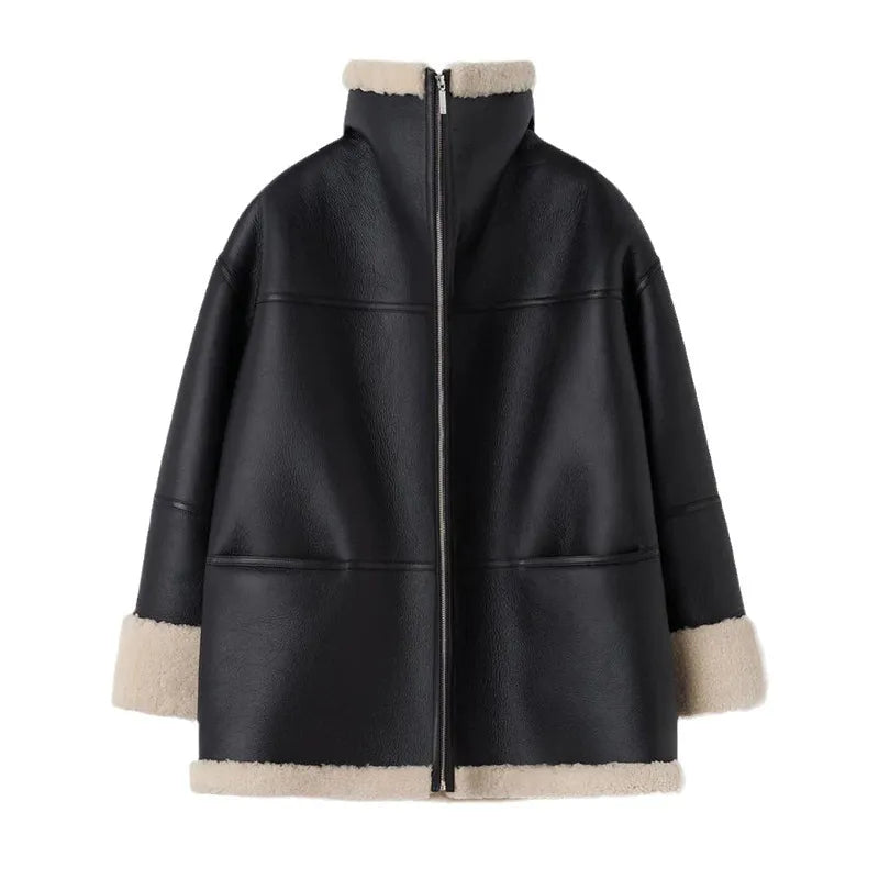Elisea | Oversized Shearling Jacket