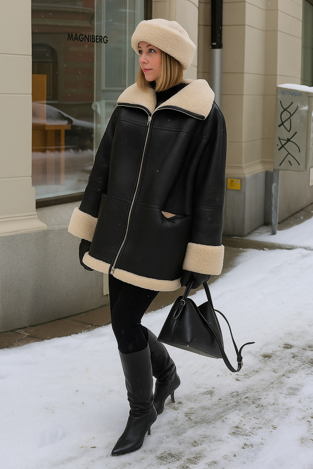 Elisea | Oversized Shearling Jacket