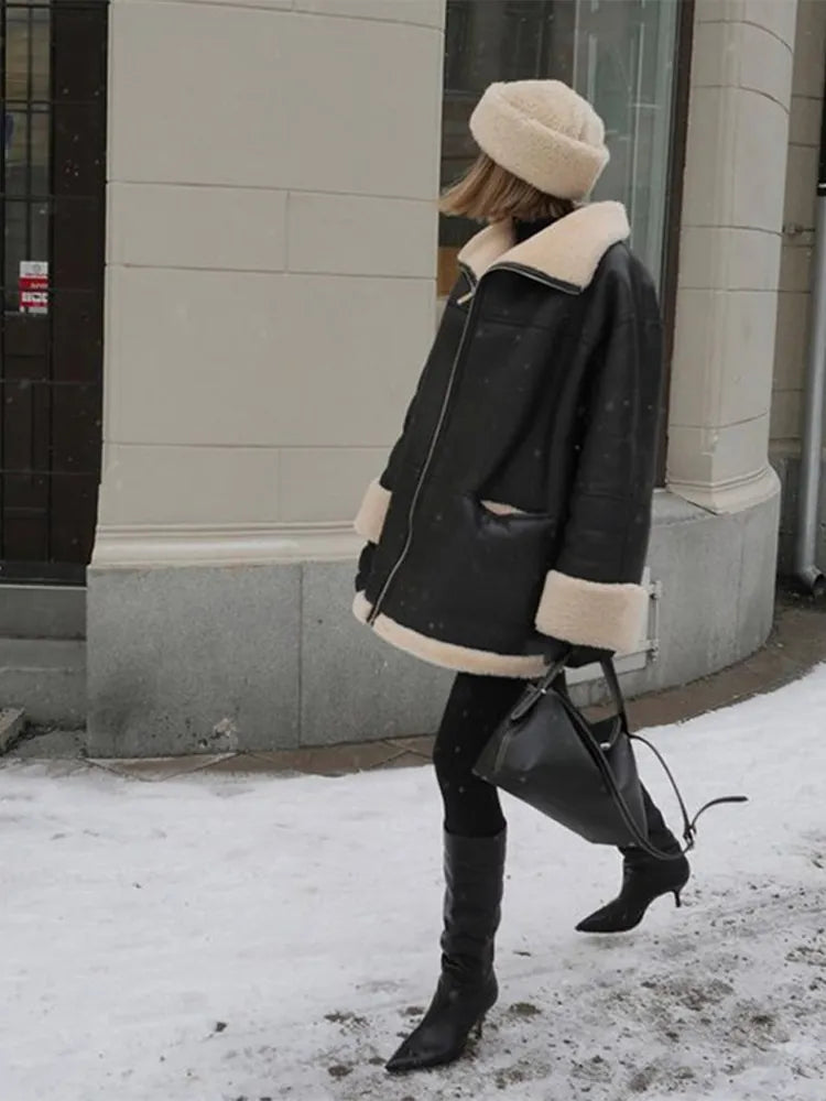 Elisea | Oversized Shearling Jacket