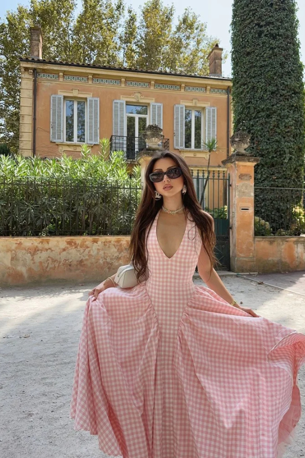 Harper | Plaid Midi Dress